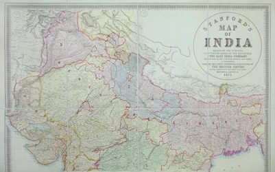 Stanfords Karte von Indien, 1872